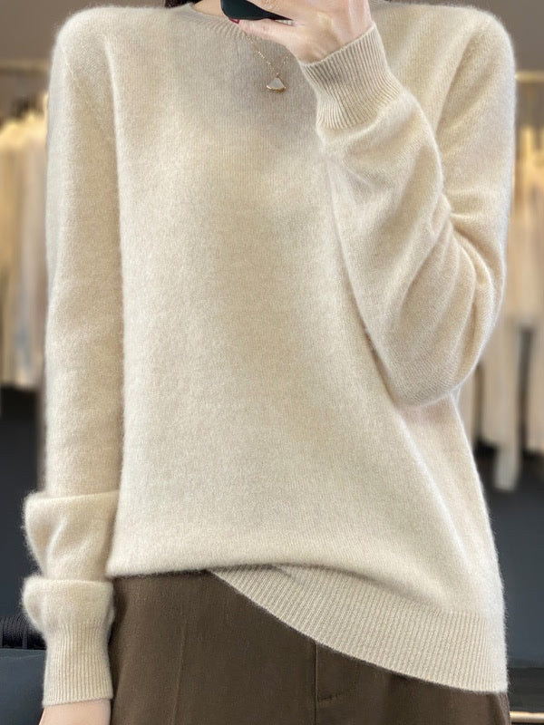 The Calico colourway of the Avington camel jumper