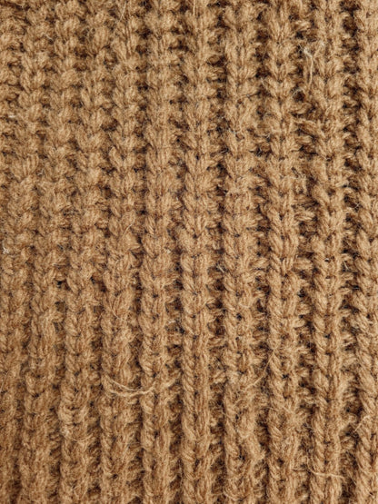 Close up of the chunky rib knit of the longline cardigan
