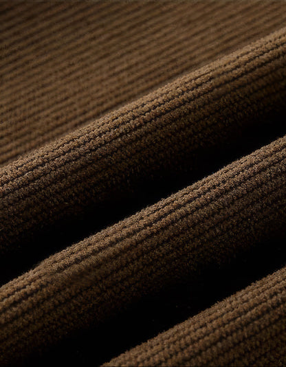 Close-up of the fine wale corduroy used for the Bramfield wide-leg trousers
