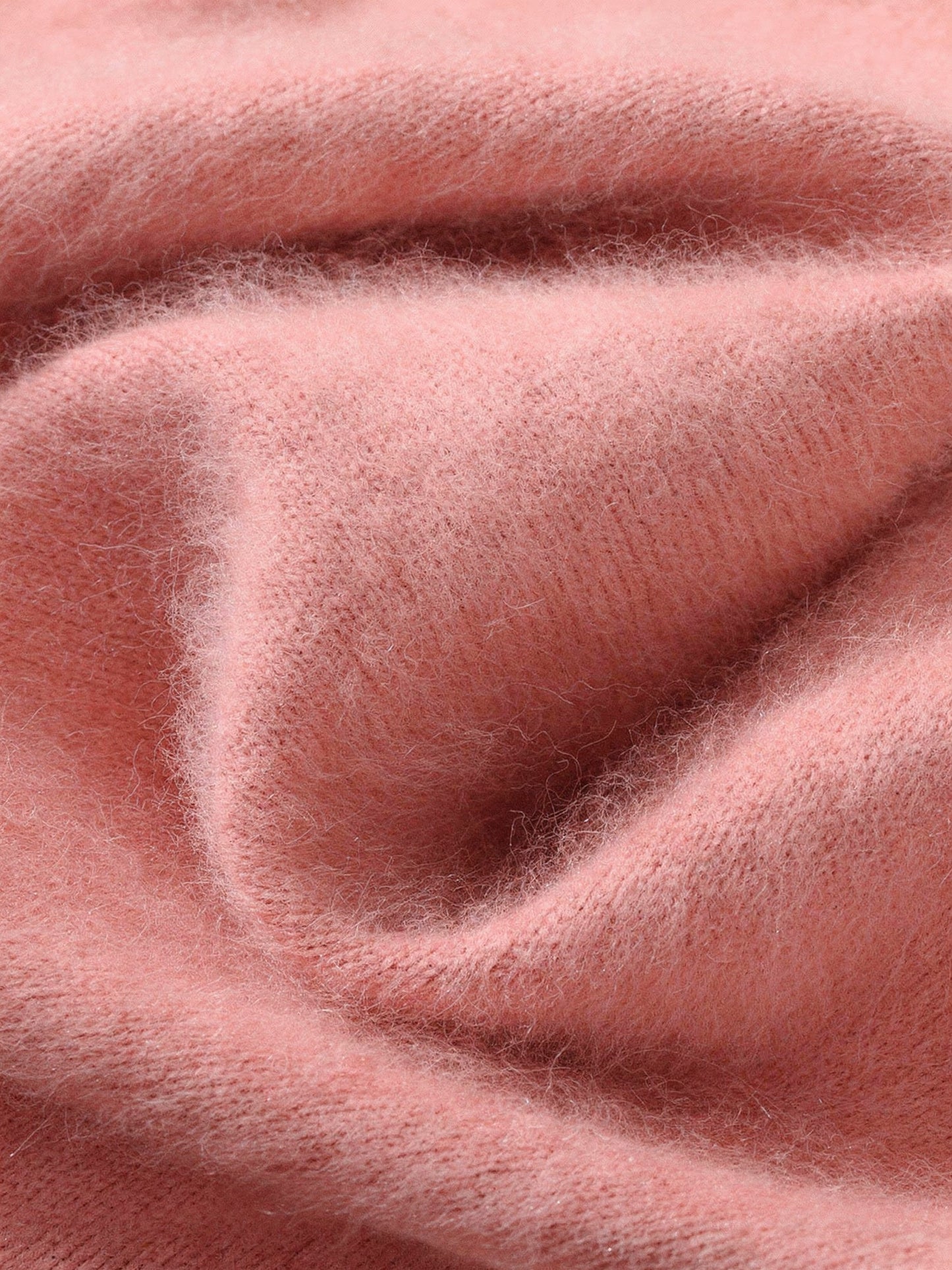 Close-up of Harlbury brushed soft-knit V-neck jumper fabric