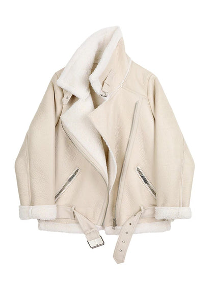 Faux shearling aviator jacket photographed in Calico, Batsford by Harlbury