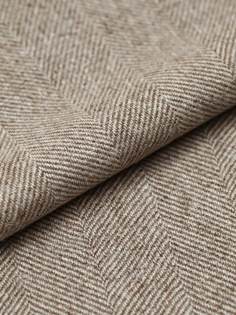 Close-up of the fine herringbone twill used for the Rushmere trousers