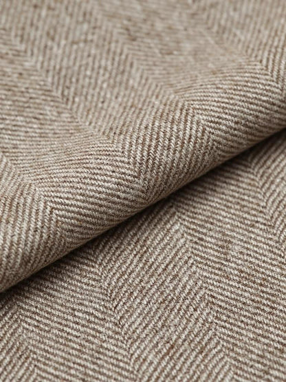 Close-up of the fine herringbone twill used for the Rushmere trousers