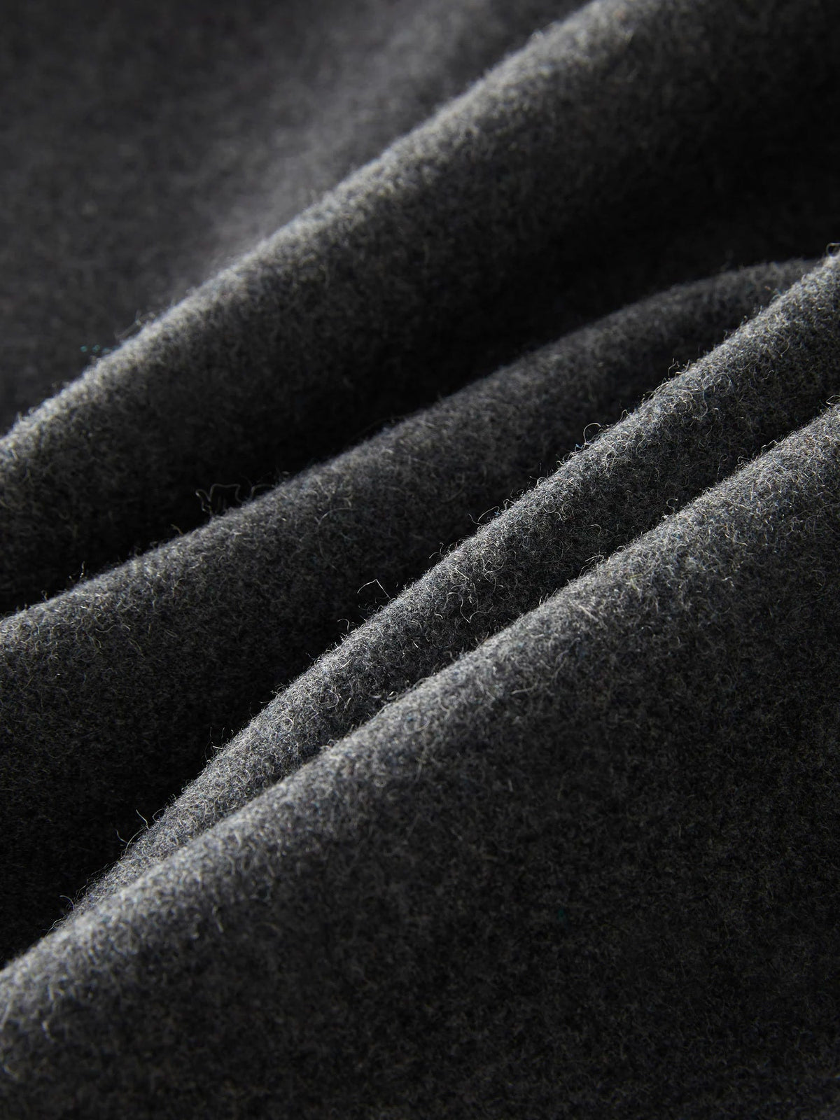 Brushed wool blend cloth of the Northleach wool skirt, close detail